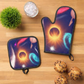 システム太陽の 鍋つかみ&鍋敷きセット (トップダウン)