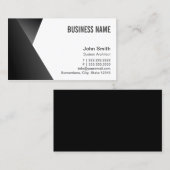 システム建築家のモダンな黒い及び白 名刺 (正面/裏面)