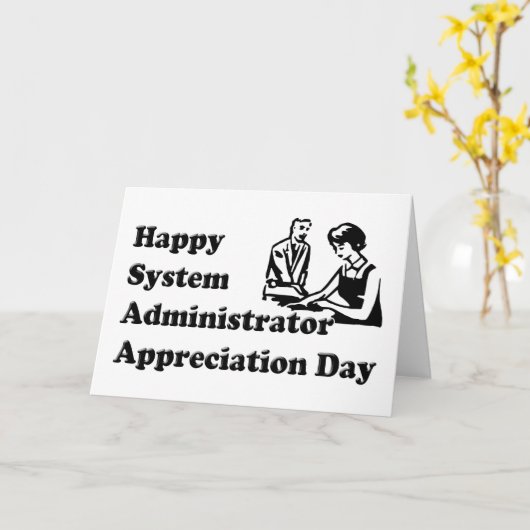 システム管理者の感謝の日 カード (黄色い花)