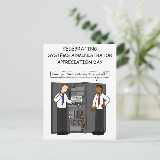 システム管理者の感謝の日 – 7月 ポストカード (スタンド正面)