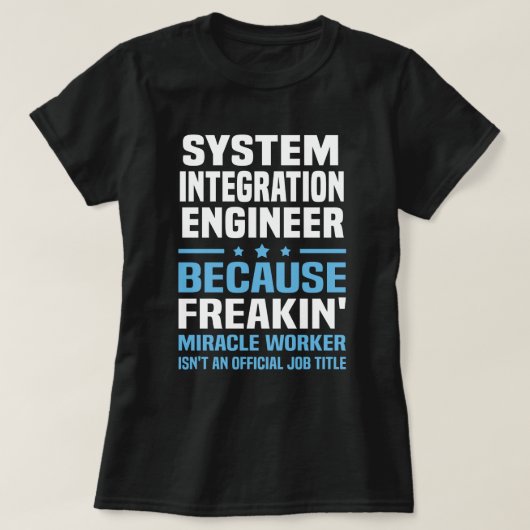 システム統合エンジニア Tシャツ (デザイン正面)