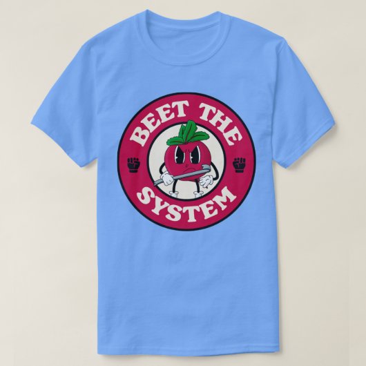 システム資本主義おもしろい主義を支持する Tシャツ (デザイン正面)