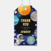 システモダン太陽のム宇宙誕生日ありがとう ギフトタグ (正面)