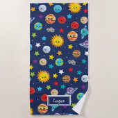 システ太陽のムのパタ子供へーン ビーチタオル (正面)