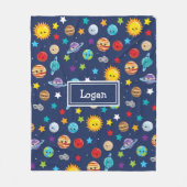 システ太陽のムのパタ子供へーン フリースブランケット (正面)