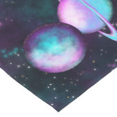 システ太陽のムグロー |コズミックブルーパープルピンク惑星 ショートテーブルランナー (コーナー)