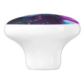 システ太陽のムグロー |コズミックブルーパープルピンク惑星 セラミックノブ (側面)