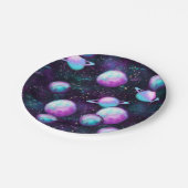 システ太陽のムグロー |コズミックブルーパープルピンク惑星 ペーパープレート (アングル)