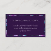 システ太陽のムグロー |コズミックブルーパープルピンク惑星 名刺 (裏面)