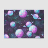 システ太陽のムグロー |コズミックブルーパープルピンク惑星 薄葉紙 (正面)