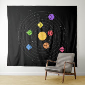 システ太陽のムサイコロセット星占い表RPG タペストリー (インサイチュ(横))