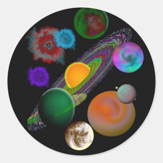 システ太陽のムデザインシール ラウンドシール (正面)