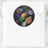 システ太陽のムデザインシール ラウンドシール (バッグ)