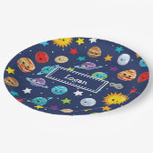 システ太陽のムパターン子供へ誕生日 ペーパープレート (アングル)