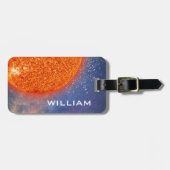 システ太陽のムファイリーサン宇宙ブルー銀河系オレンジ ラゲッジタグ (正面横)