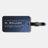 システ太陽のムファイリーサン宇宙ブルー銀河系オレンジ ラゲッジタグ (裏面横)