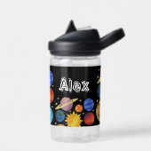 システ太陽のム宇宙名前をカスタムする ウォーターボトル (左面)