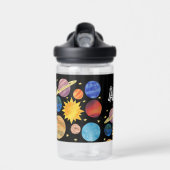 システ太陽のム宇宙名前をカスタムする ウォーターボトル (正面)