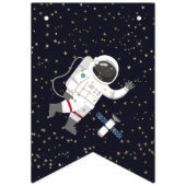 システ太陽のム宇宙飛行士ハッピーバースデータイポグラフィ バンティングフラッグ (第1の旗)