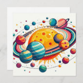 システ太陽のム招待状 招待状 (正面/裏面)