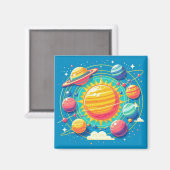 システ太陽のム磁石 マグネット (正面/裏面)