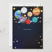 システ太陽のム誕生日、宇宙、惑星誕生日 招待状 (裏面)