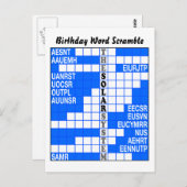 システ太陽のム語のスクランブル ポストカード (正面/裏面)