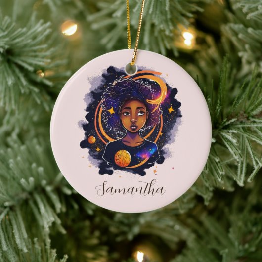 システ太陽のム・アフロウーマン セラミックオーナメント (ツリー)