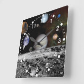 システ太陽のム スクエア壁時計 (傾斜)