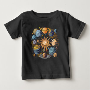 システ太陽のム ベビーTシャツ