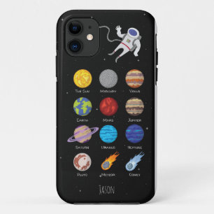 システ太陽のム、宇宙惑星及び宇宙飛行士 iPhone 11 ケース