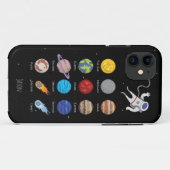 システ太陽のム、宇宙惑星及び宇宙飛行士 Case-Mate iPhoneケース (裏面(横))