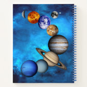 システ太陽のム – 深いブルースターリースカイ上の私達の惑星 ノートブック (裏面)