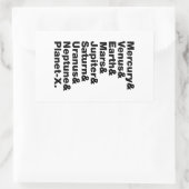 システ太陽のム 長方形シール (バッグ)