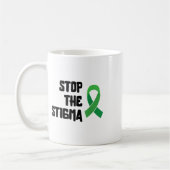 シストップスギムシャツメンタルヘルス認識度リブ コーヒーマグカップ (左)
