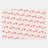 シストマスペパーミントプレイドボウホリデーと結び付け ラッピングペーパーシート (正面2)