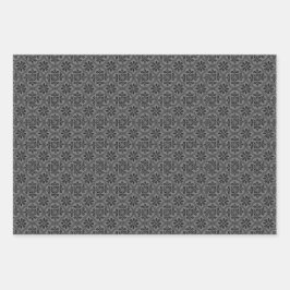シスルダマスクのグレースケールラッピング紙シート ラッピングペーパーシート
