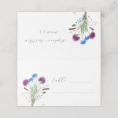 シスルパープルウォーター素朴カラーフローラ結婚ズ プレイスカード (外部開封)