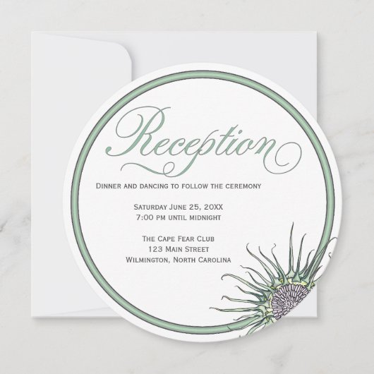 シスルフラワーラウンドウェディングレセプション招待状 招待状 (正面)