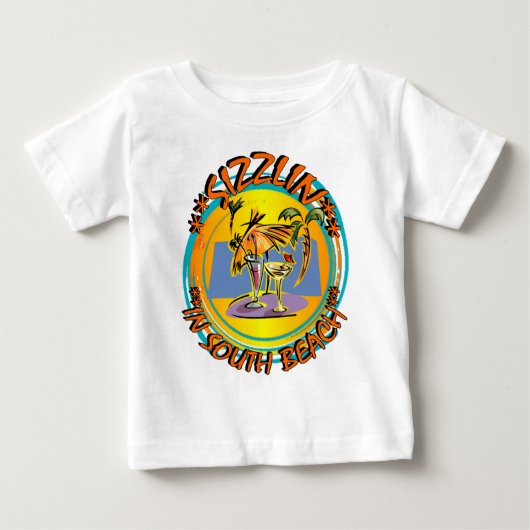 シズリンインサウスビーチ ベビーTシャツ (正面)