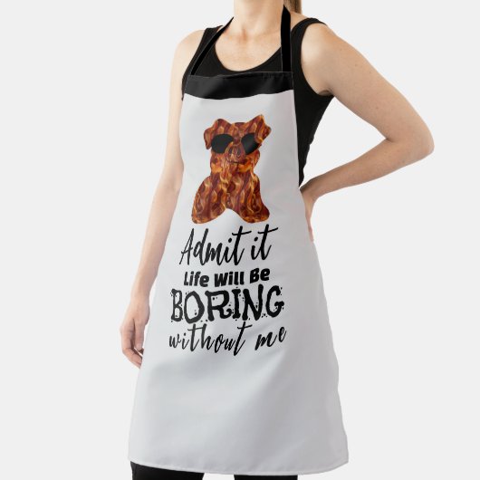 シズリングベーコンエプロン:カスタマイズ可能なシェフユーモア エプロン (インサイチュ)