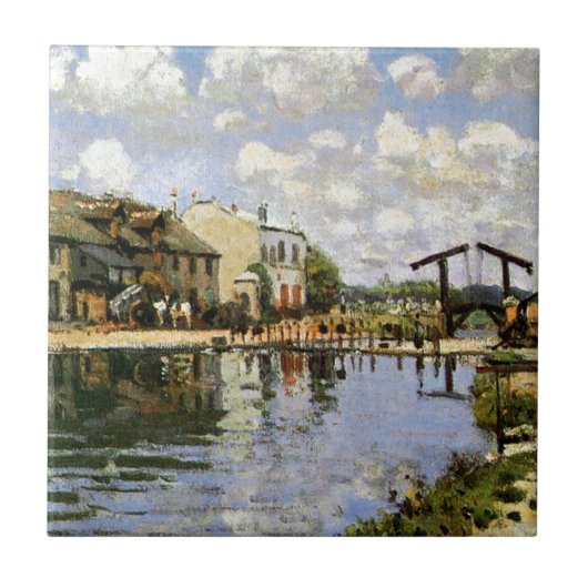 シズリー – The Canal Saint Martin, 1872 タイル (正面)