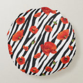 シソウの継ぎ目のない模様 ラウンドクッション (裏面)