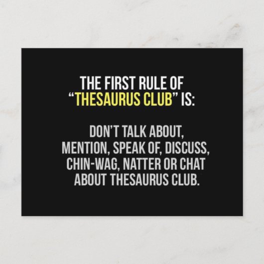 シソーラスクラブはがき ポストカード (正面)