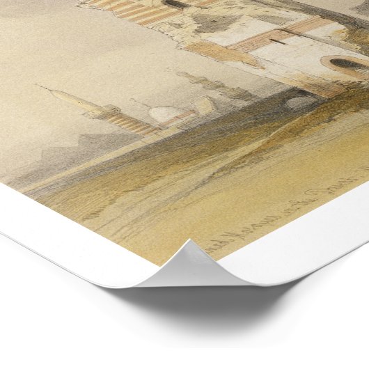 シタデルの西にある砂漠で荒廃したモスク ポスター (角)