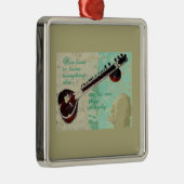 シタールおよびインディアン音楽へのRavi Shankarの捧げ物 メタルオーナメント (右)