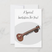 シタールの漫画イラスト 招待状 (裏面)