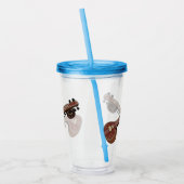 シタール漫画イラストレーション アクリルタンブラー (左)