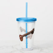 シタール漫画イラストレーション アクリルタンブラー (正面)