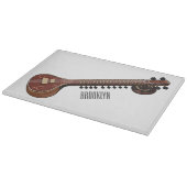 シタール漫画イラストレーション カッティングボード (角)